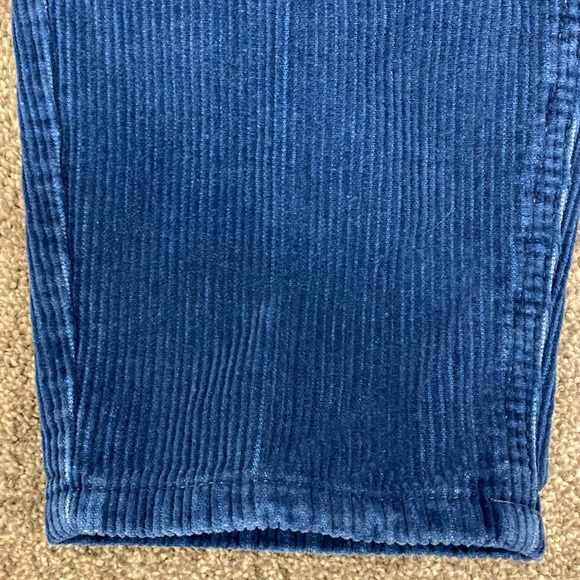 Zara Man Blue Corduroy Slim Fit Tapered Pants - Picture 5 of 7